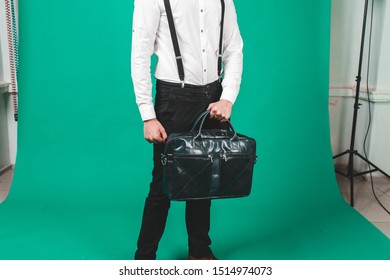 Young Buisness Man In Formal Suite In Studio