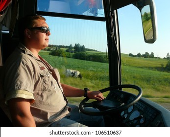 The young bus driver on the roads of Lithuania