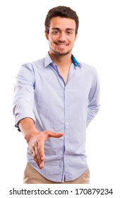 Young Business Man Offering Handshake