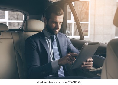 Young Business Man Test Drive New Car