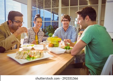 Young Business People Having Lunch Together