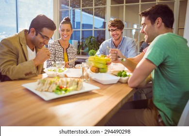Young Business People Having Lunch Together