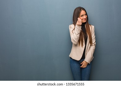 Young Business Woman Doing A Typical Italian Gesture