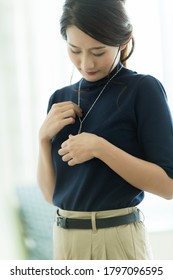 Young Business Woman Getting Ready