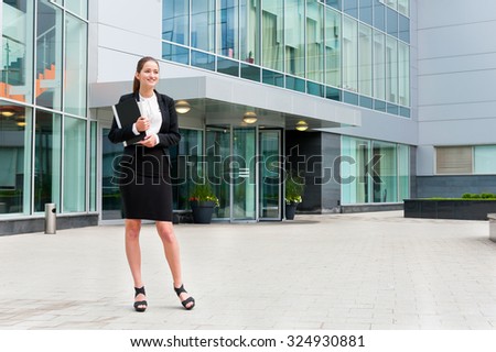 Young business woman portrait outdoors