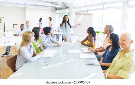 Young Business Woman Presenting 