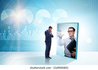 Young Businessman In Alter Ego Concept