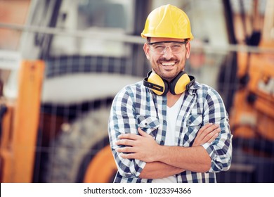 Young businessman construction site engineer,close up. - Shutterstock ID 1023394366