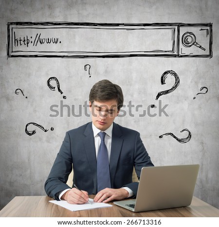 Young businessman is developing a new IT start up project.