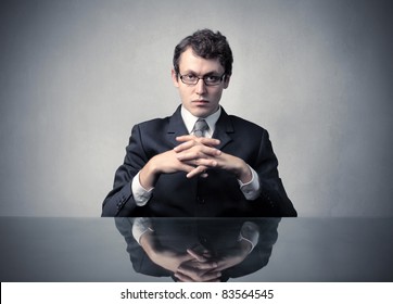 Young businessman with serious expression - Shutterstock ID 83564545