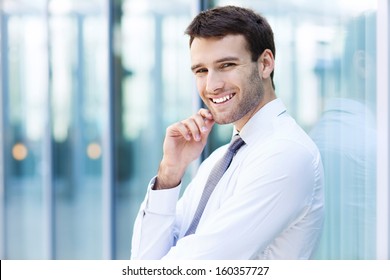 Young Businessman Smiling 