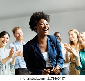 Young Businesswoman  Having Fun During A Meeting In The Office. Portrait Of A Beautiful Young Businesswoman