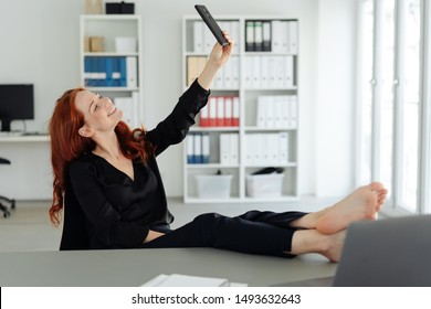 Young Businesswoman Her Bare Feet On Stock Photo 1493632643 | Shutterstock