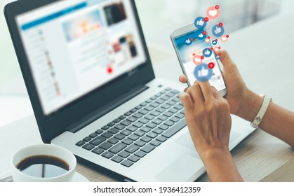 Young businesswoman using smart phone ,Social, media, Marketing concept - Shutterstock ID 1936412359