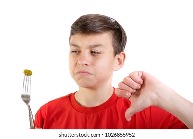 Young Caucasian Teenage Boy Doesnt Like Stock Photo 1026855826 ...