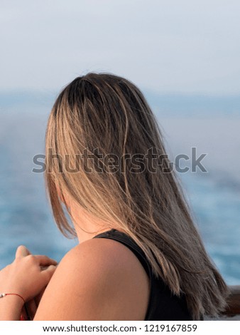 Similar – longing Woman Relaxation