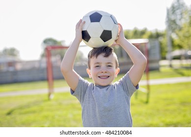 Young Caucassian Soccer Player Football Outside Stock Photo 484210084 