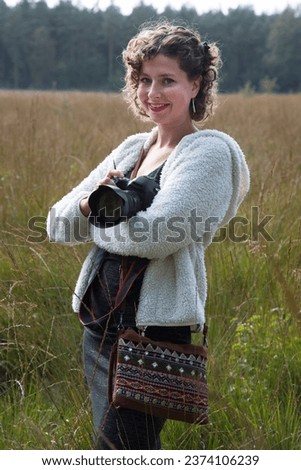 Similar – autumn. Young woman