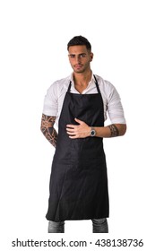 Young Chef Waiter Wearing Black Apron Stock Photo 447942334 | Shutterstock