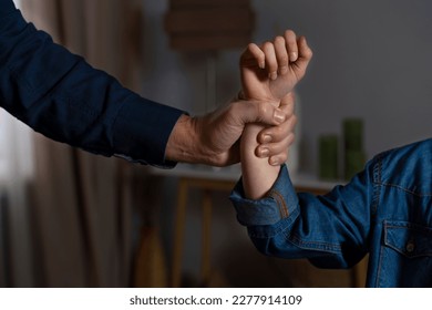 Young child getting physical abuse from parent. Child abuse. - Shutterstock ID 2277914109