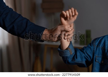 Young child getting physical abuse from parent. Child abuse.