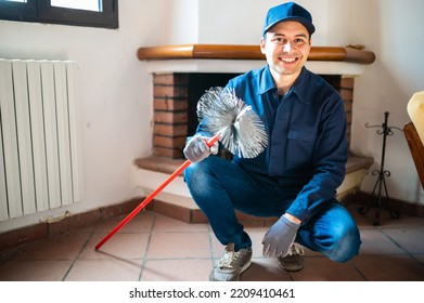 Young chimney sweep portrait in a house - Shutterstock ID 2209410461