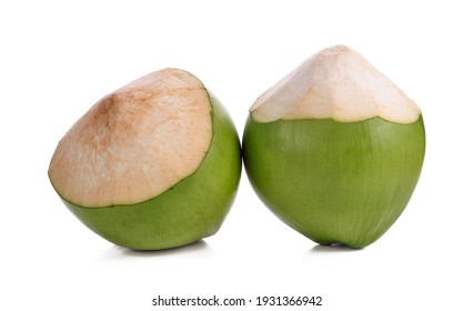 Young Coconut on White Background . - Shutterstock ID 1931366942