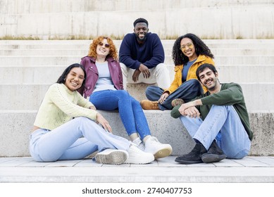 Young community expressing natural belonging and unity