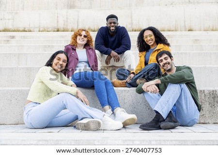 Young community expressing natural belonging and unity