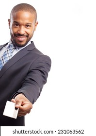 Young Cool Black Man Offering A Credit Card