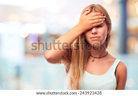 young cool woman disappointed