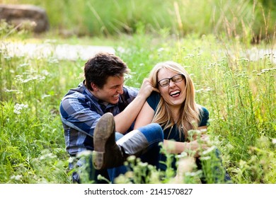 A Young Couple Being Silly