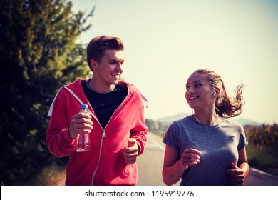 Fitness Sport People Lifestyle Concept Couple Stock Photo (edit Now 