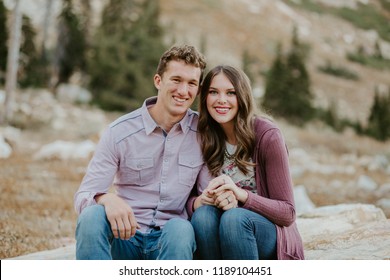 Young Couple In The Fall