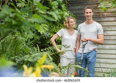 Young Couple Gardening