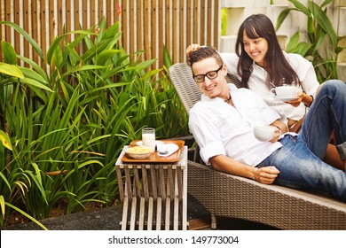 young couple having breakfast together - Powered by Shutterstock