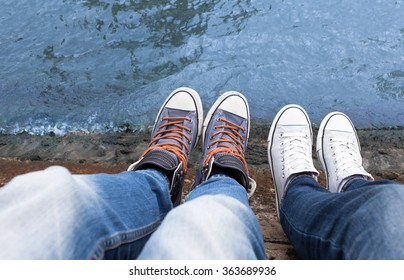 converse white couple shoes