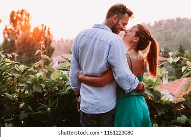 Young couple in love enjoying their honeymoon - Shutterstock ID 1151223080