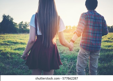 Boy Girl Holding Hands Images Stock Photos Vectors Shutterstock