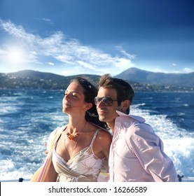 A Young Couple On The Boat