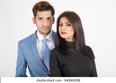 Young Couple On White Background