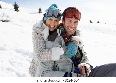 Young Couple On Winter Vacation