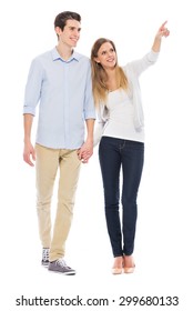 Young Couple Pointing