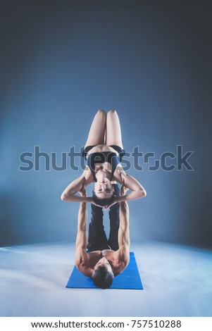 Similar – Image, Stock Photo yoga session III-europe