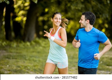 Young Couple Running