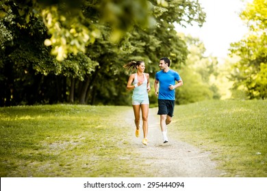 Young Couple Running