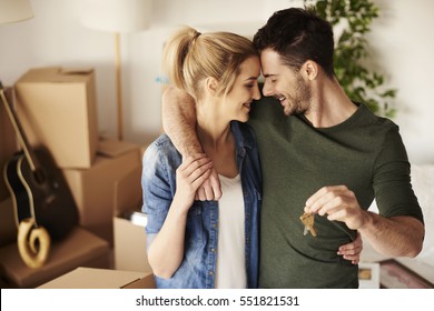 Young Couple With A Set Of Keys