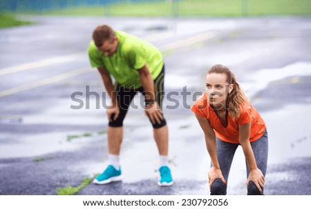 Similar – Image, Stock Photo After the rain a rainbow forms, in the foreground grasses