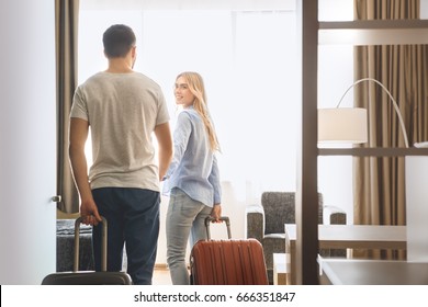 Young couple travel together hotel room leisure - Shutterstock ID 666351847