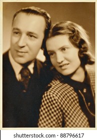 Young Couple - Vintage Photo Scan, About 1940